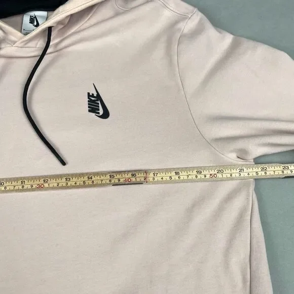 Nike Lab Essentials Hoodie Mens M Silt Red Pink Black Stretch Zip Pockets Rare